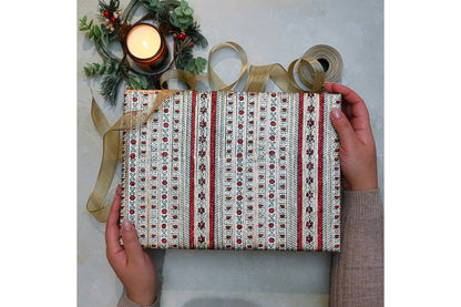 Paper Mirchi Block Printed Gift Wrap - Benares Festive Mix Flywheel Stationery Tasmania