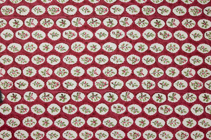 Paper Mirchi Block Printed Gift Wrap - Scallop Tiles Christmas Pudding Flywheel Stationery Tasmania