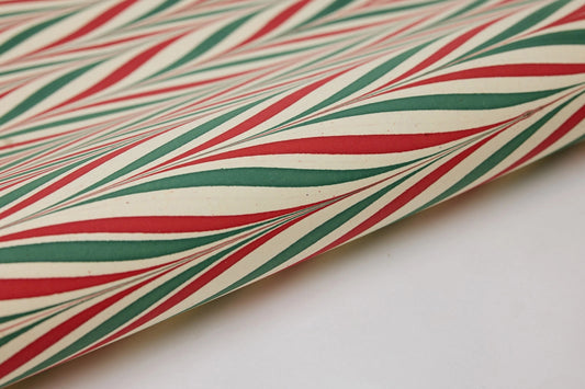 Paper Mirchi Hand Marbled Gift Wrap - Candy Stripes Jolly Flywheel Stationery Tasmania