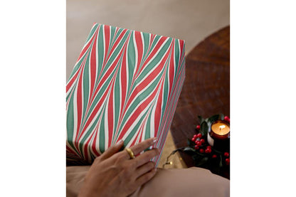 Paper Mirchi Hand Marbled Gift Wrap - Candy Stripes Jolly Flywheel Stationery Tasmania