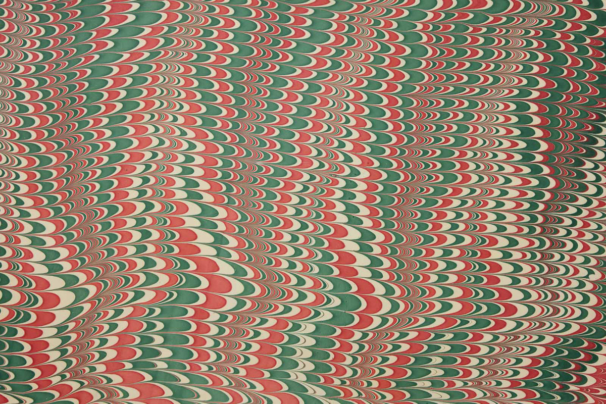 Paper Mirchi Hand Marbled Gift Wrap - Scallops Jolly Flywheel Stationery Tasmania