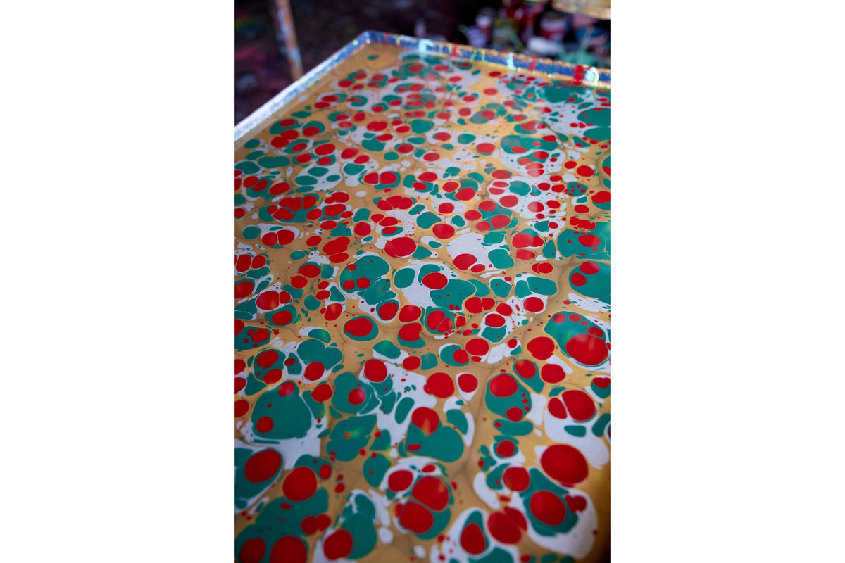 Paper Mirchi Hand Marbled Gift Wrap - Stone Festive Mix Flywheel Stationery Tasmania