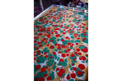 Paper Mirchi Hand Marbled Gift Wrap - Stone Festive Mix Flywheel Stationery Tasmania