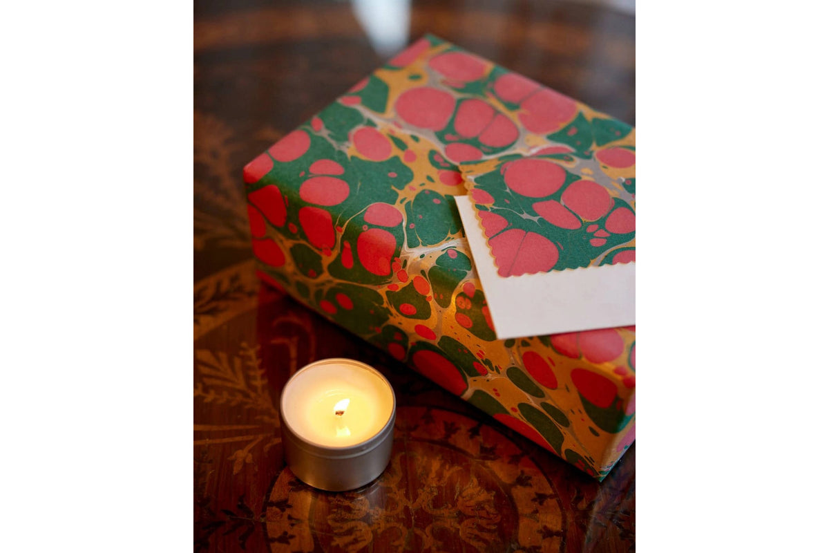 Paper Mirchi Hand Marbled Gift Wrap - Stone Festive Mix Flywheel Stationery Tasmania