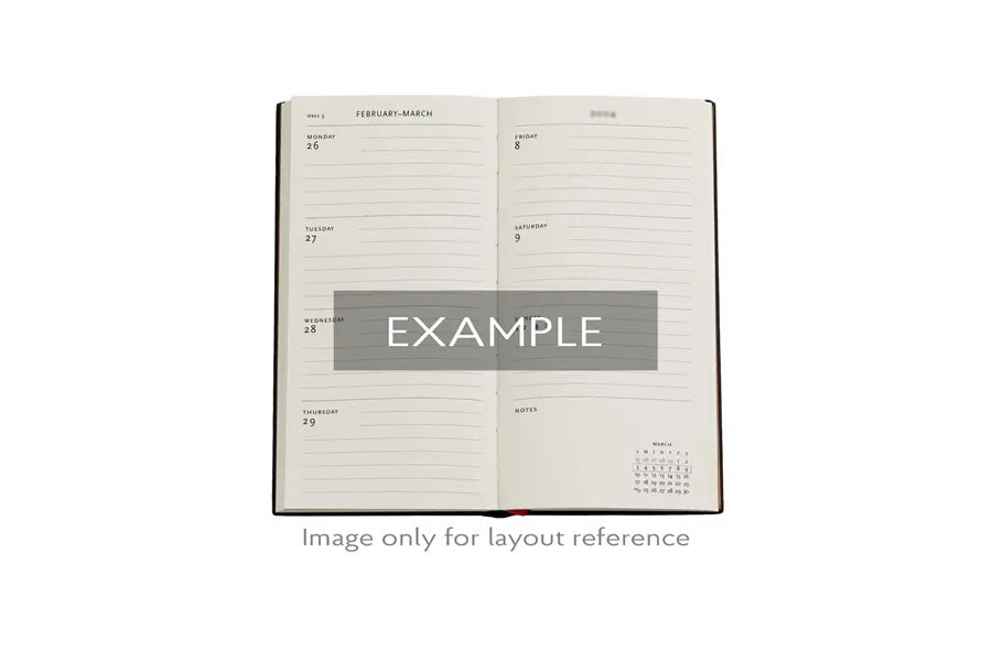 Paperblanks 2026 Slim Weekly Diary - Kara-Ori Pink | Flywheel | Stationery | Tasmania