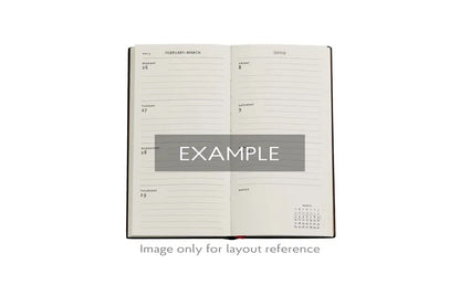 Paperblanks 2026 Slim Weekly Diary - Morris Pink Honeysuckle | Flywheel | Stationery | Tasmania