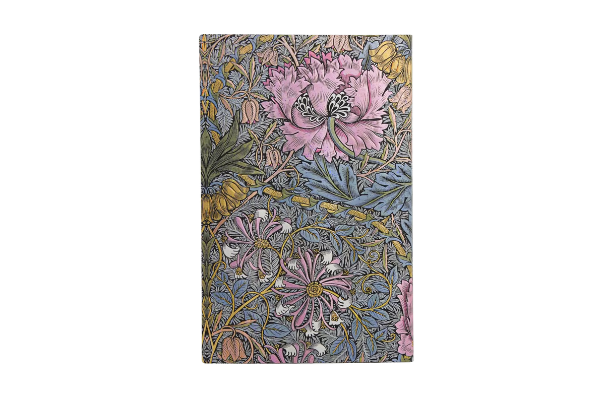 Paperblanks 2027 Maxi Flexi Weekly Planner - Morris Pink Honeysuckle