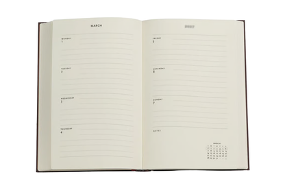 Paperblanks 2027 Maxi Flexi Weekly Planner - Morris Pink Honeysuckle