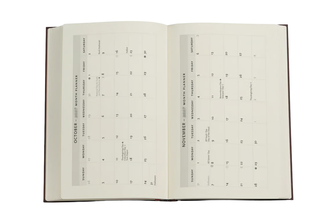 Paperblanks 2027 Maxi Flexi Weekly Planner - Morris Pink Honeysuckle