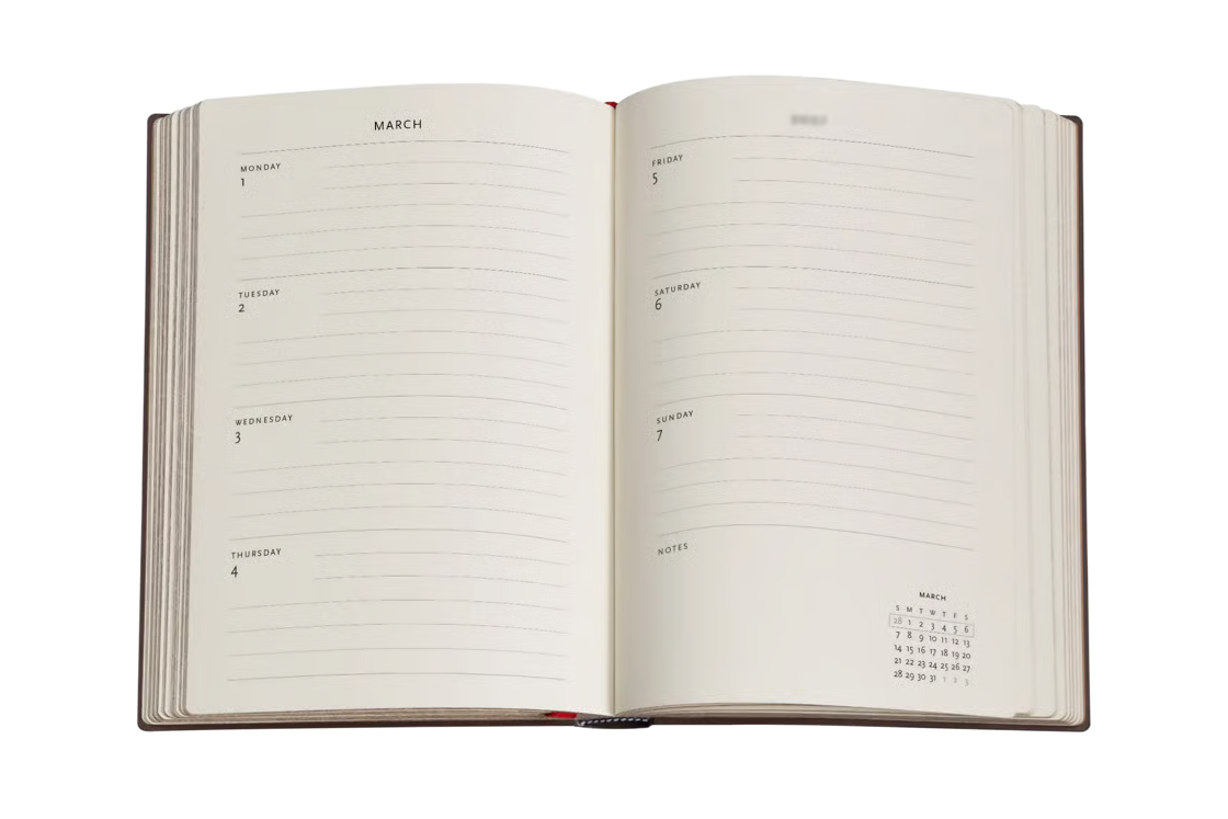 Paperblanks 2027 Midi Flexi Weekly Planner - Black Edition Bold