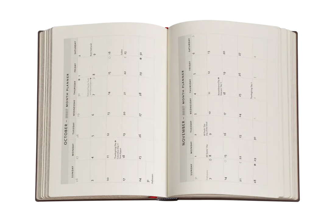 Paperblanks 2027 Midi Flexi Weekly Planner - Black Edition Bold