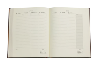 Paperblanks 2027 Ultra Flexi Vertical Weekly Planner - Mimosa