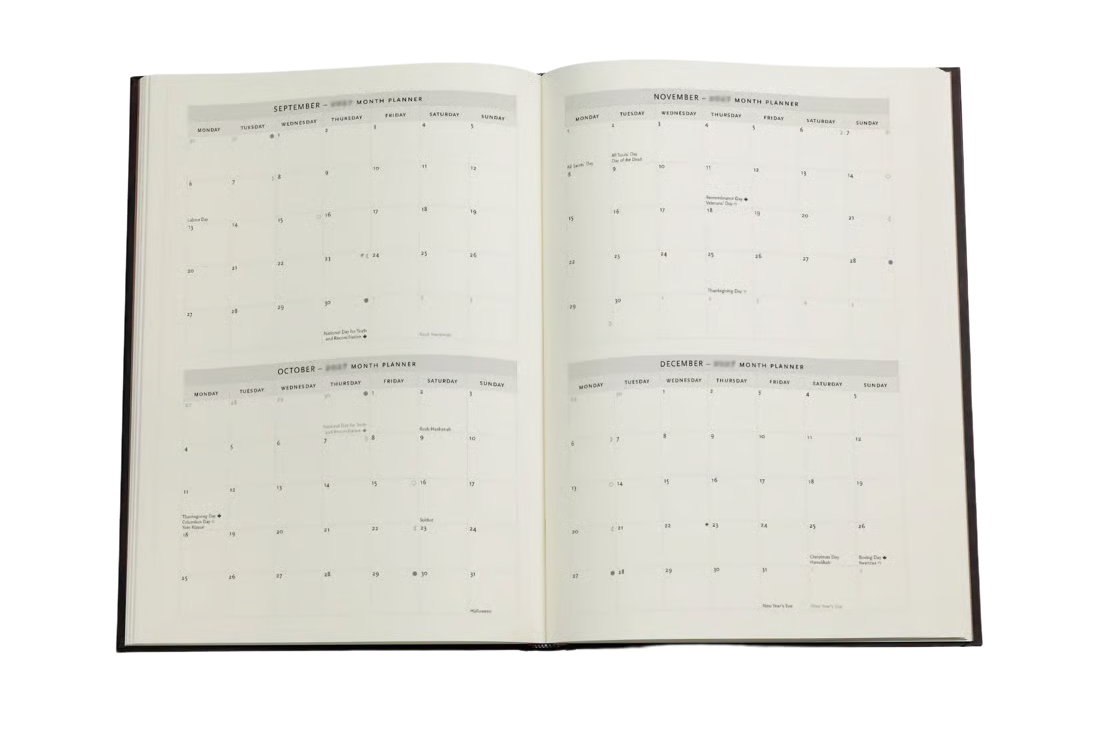 Paperblanks 2027 Grande Vertical Weekly Planner - Emerald Flower