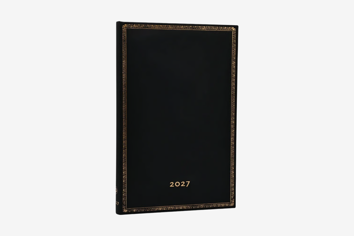 Paperblanks 2027 Maxi Weekly Planner - Black Edition