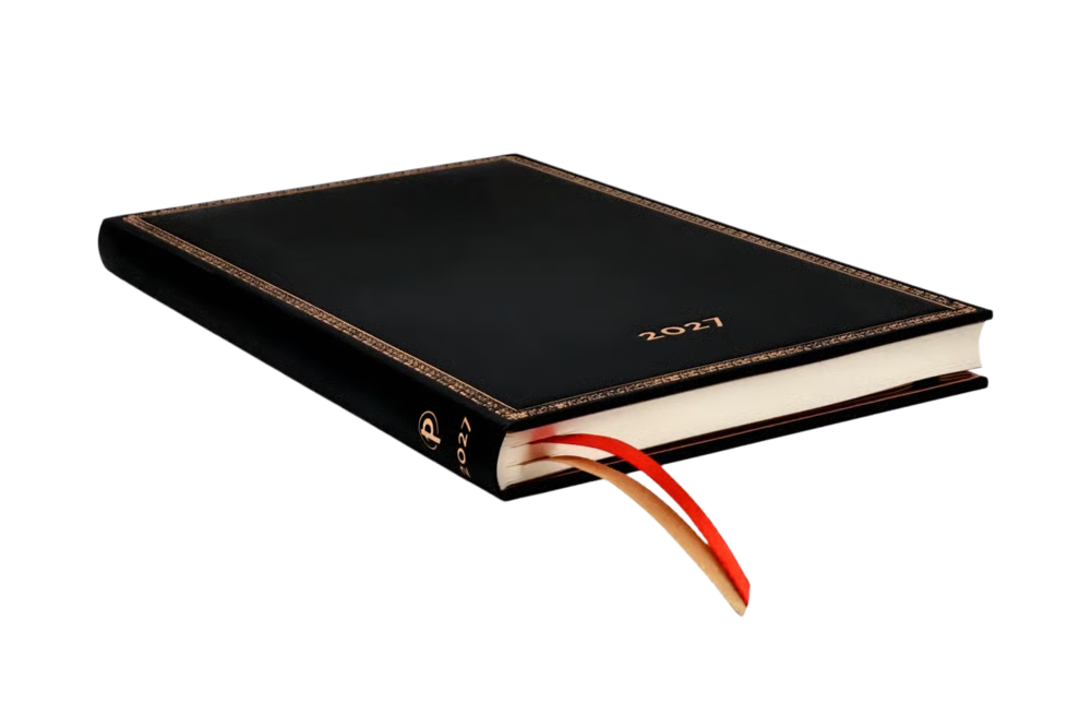 Paperblanks 2027 Maxi Weekly Planner - Black Edition