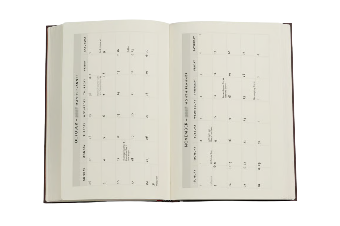 Paperblanks 2027 Maxi Weekly Planner - Black Edition