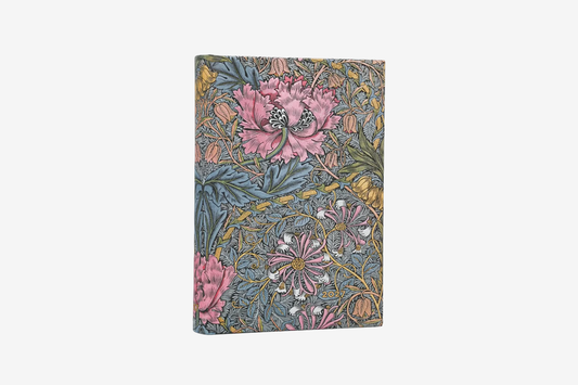 Paperblanks 2027 Mini Daily Planner - Morris Pink Honeysuckle Diary Flywheel Stationery Tasmania