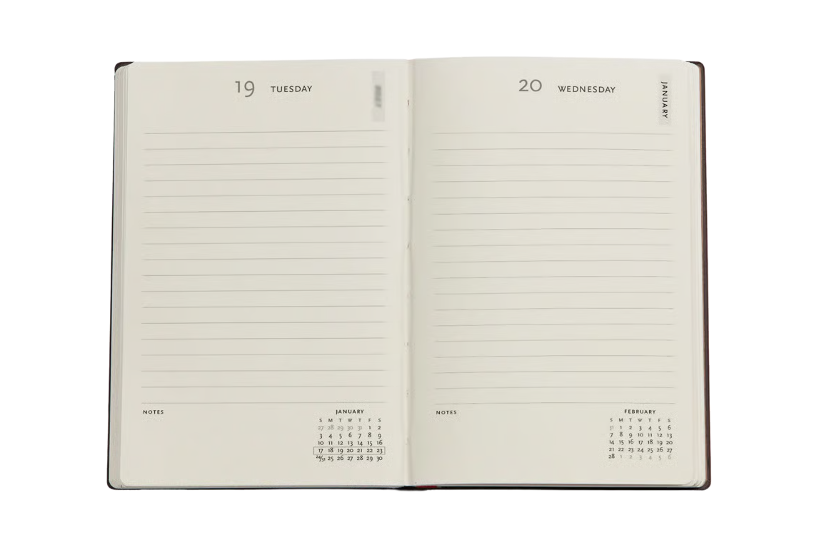 Paperblanks 2027 Mini Daily Planner - Morris Pink Honeysuckle