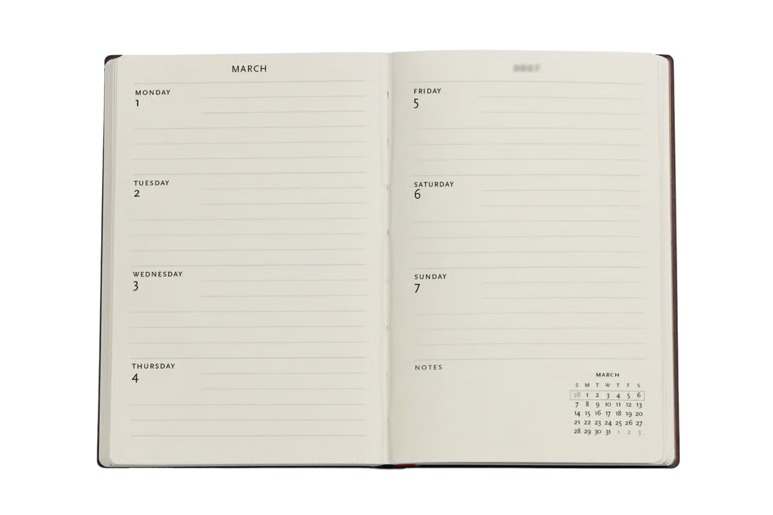 Paperblanks 2027 Mini Weekly Planner - Silk Sky