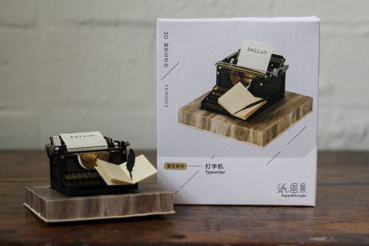 PaperNthought 3D Paper Puzzle - Typewriter | Flywheel | Stationery | Tasmania