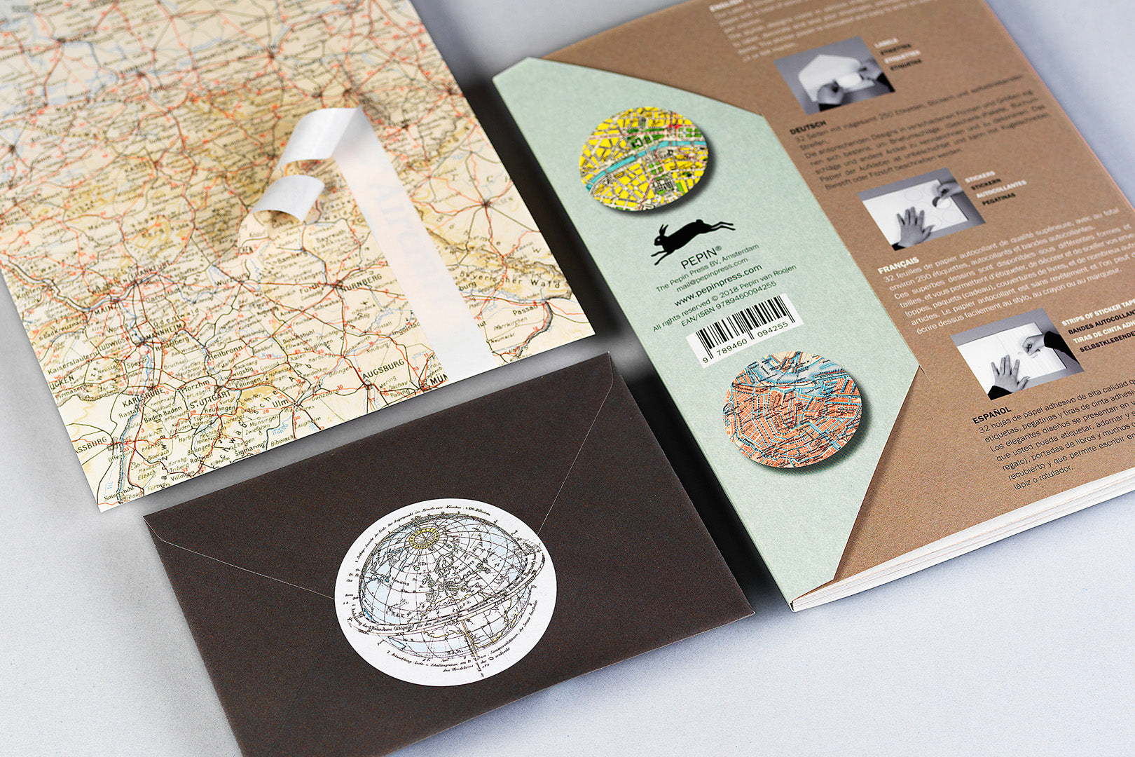 Pepin Press Label & Sticker Book - Historical Maps | Flywheel | Stationery | Tasmania