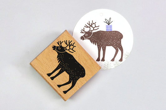 Perlenfischer Rubber Stamp - Reindeer | Flywheel | Stationery | Tasmania