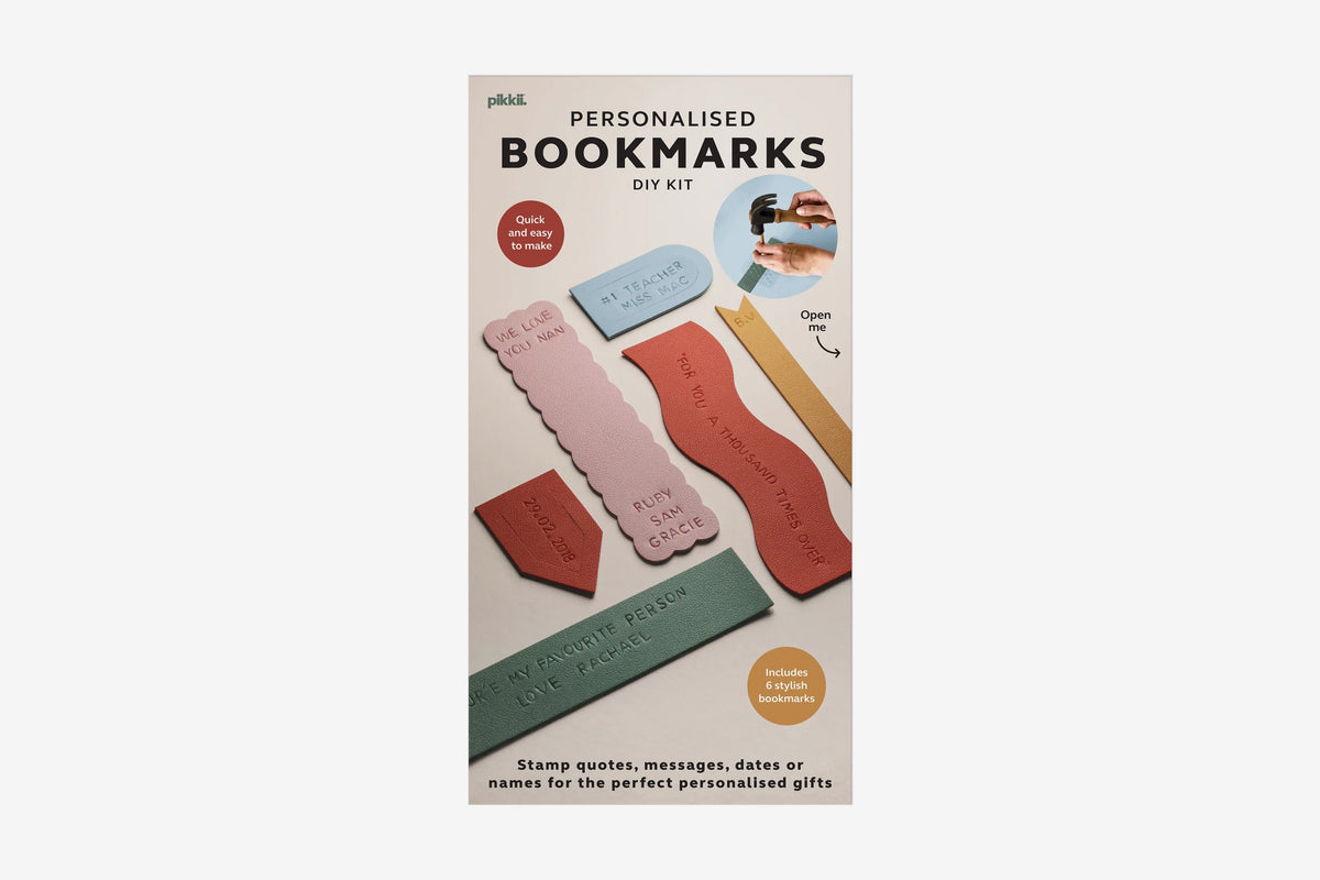 Pikkii Personalised Bookmarks DIY Kit Flywheel Stationery Tasmania