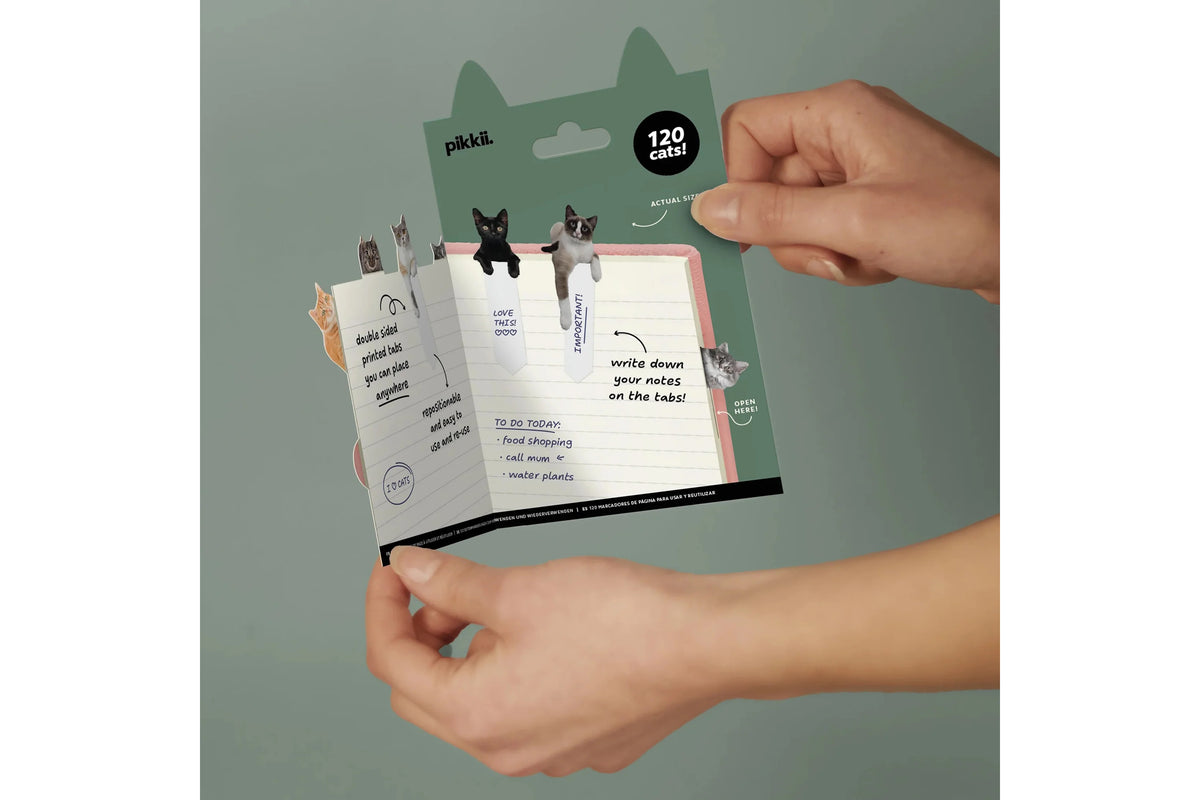 Pikkii Page Markers - Cat Flywheel Stationery Tasmania
