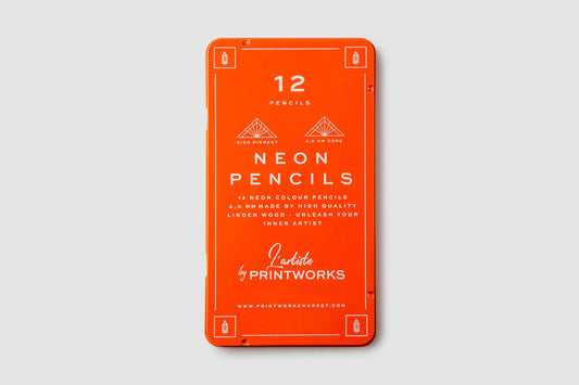 Printworks Colour Pencils Set of 12 - Neon | Flywheel | Stationery | Tasmania