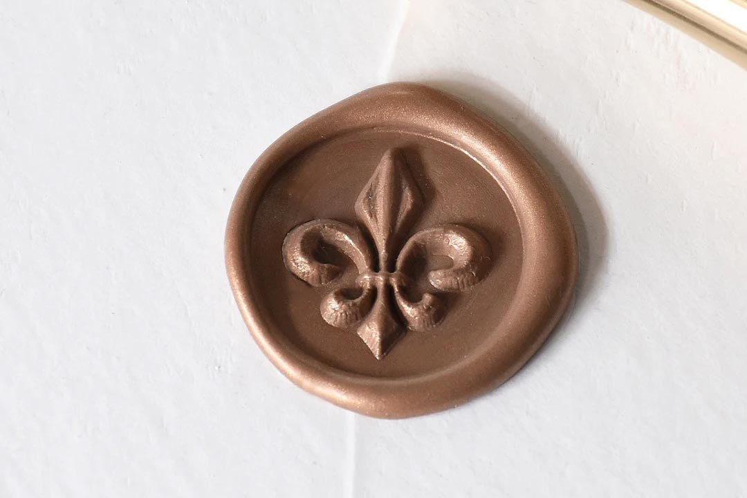 Raleigh Paper Brass Wax Stamp - Fleur De Lis | Flywheel | Stationery | Tasmania