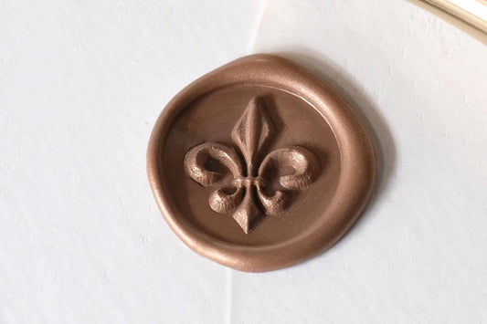 Raleigh Paper Brass Wax Stamp - Fleur De Lis | Flywheel | Stationery | Tasmania