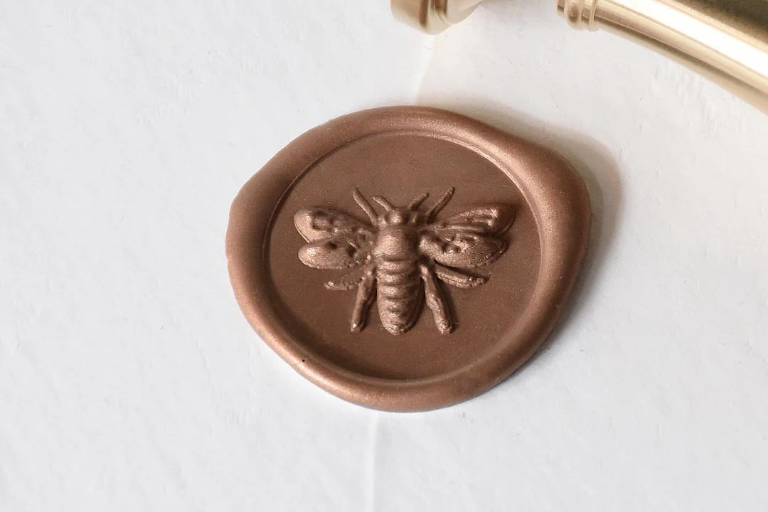 Raleigh Paper Brass Wax Stamp - Honey Bee | Flywheel | Stationery | Tasmania