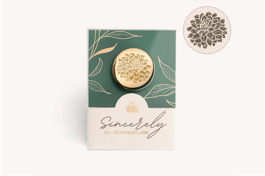 Stamptitude Wax Stamp Head - Dahlia | Flywheel | Stationery | Tasmania