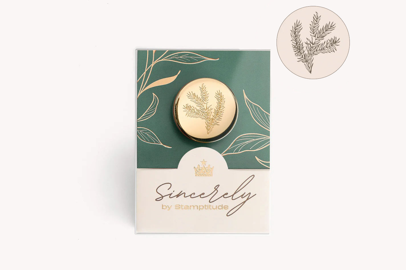 Stamptitude Wax Stamp Head - Evergreen | Flywheel | Stationery | Tasmania