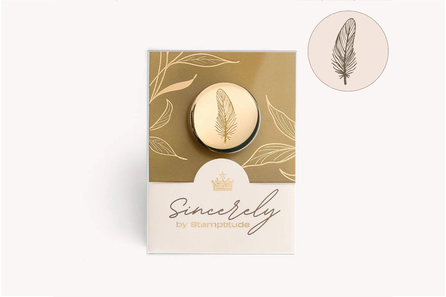 Stamptitude Wax Stamp Head - Feather | Flywheel | Stationery | Tasmania