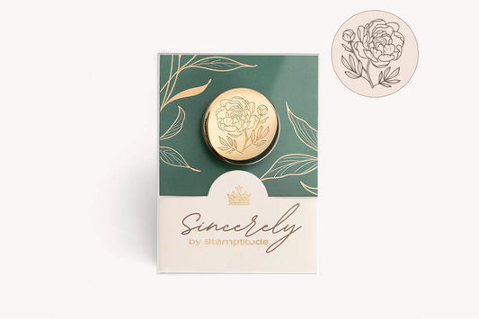 Stamptitude Wax Stamp Head - Peony | Flywheel | Stationery | Tasmania