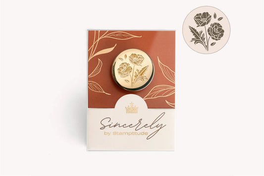 Stamptitude Wax Stamp Head - Poppy | Flywheel | Stationery | Tasmania