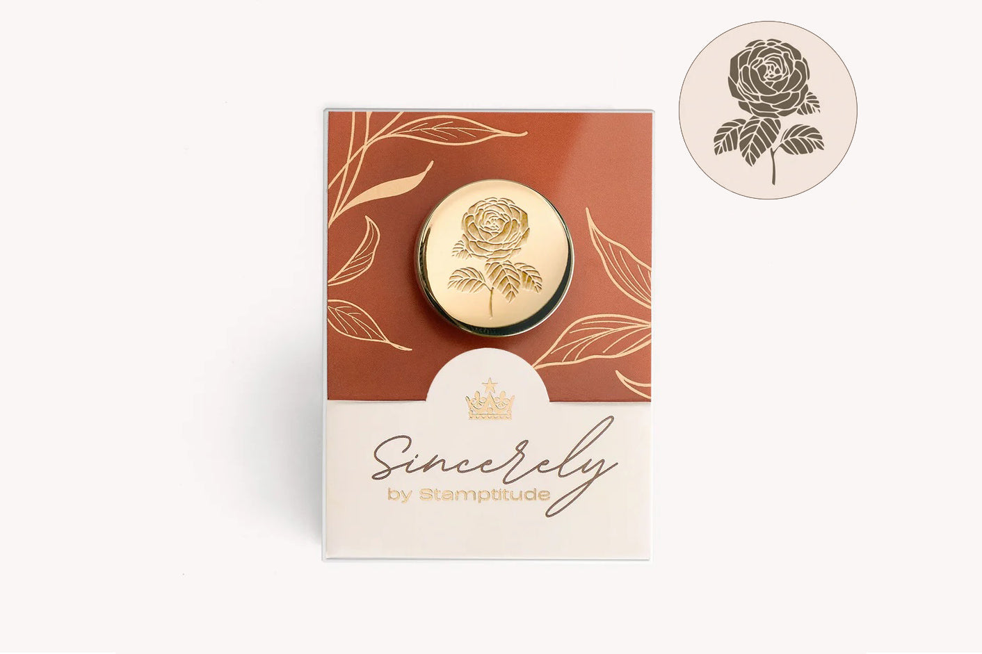 Stamptitude Wax Stamp Head - Rose | Flywheel | Stationery | Tasmania