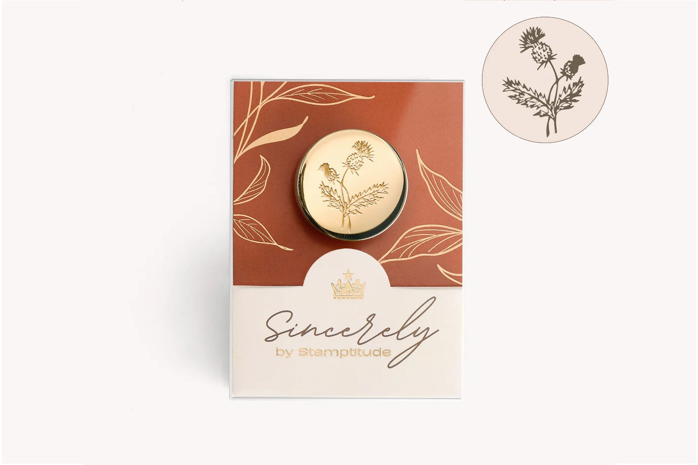Stamptitude Wax Stamp Head - Thistle | Flywheel | Stationery | Tasmania