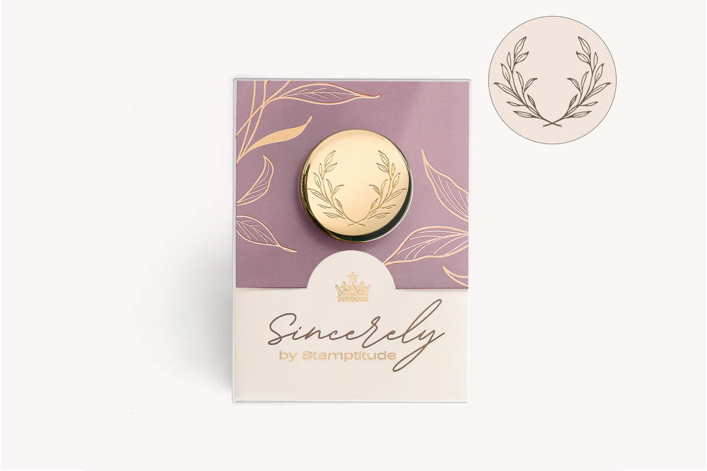 Stamptitude Wax Stamp Head - Wreath | Flywheel | Stationery | Tasmania