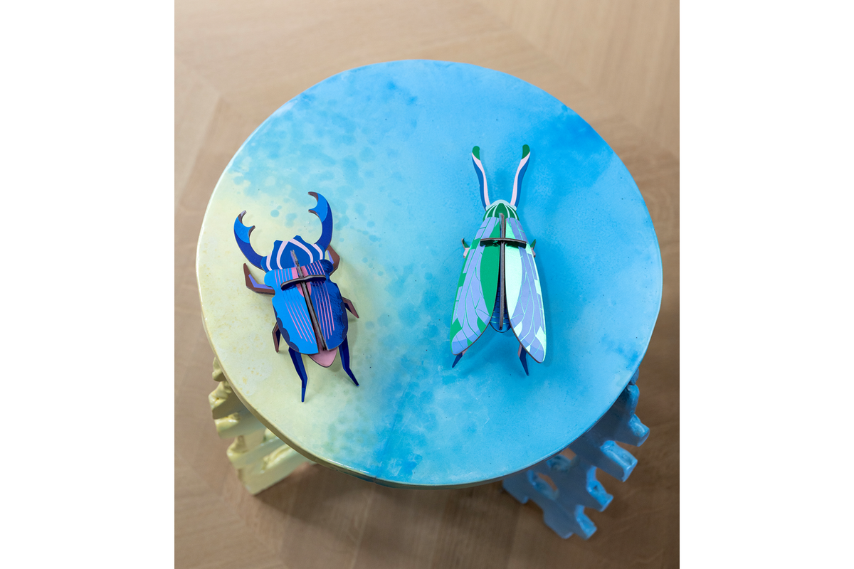Studio Roof Wall Art - Azure Stag Beetle Flywheel Stationery Tasmania