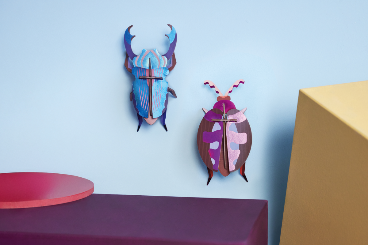 Studio Roof Wall Art - Azure Stag Beetle Flywheel Stationery Tasmania