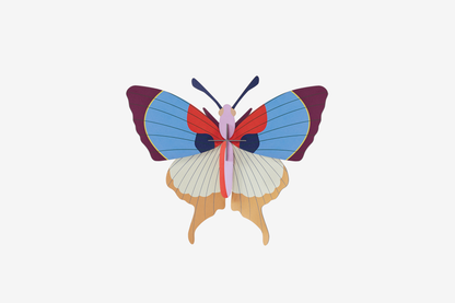 Studio Roof Wall Art - Plum Fringe Butterfly