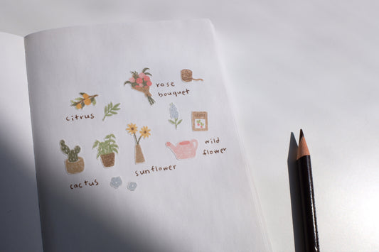 Suatelier Design Stickers - Flower Café Stickers Flywheel Stationery Tasmania
