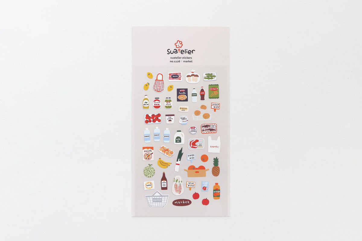 Suatelier Design Stickers - Market Stickers Flywheel Stationery Tasmania