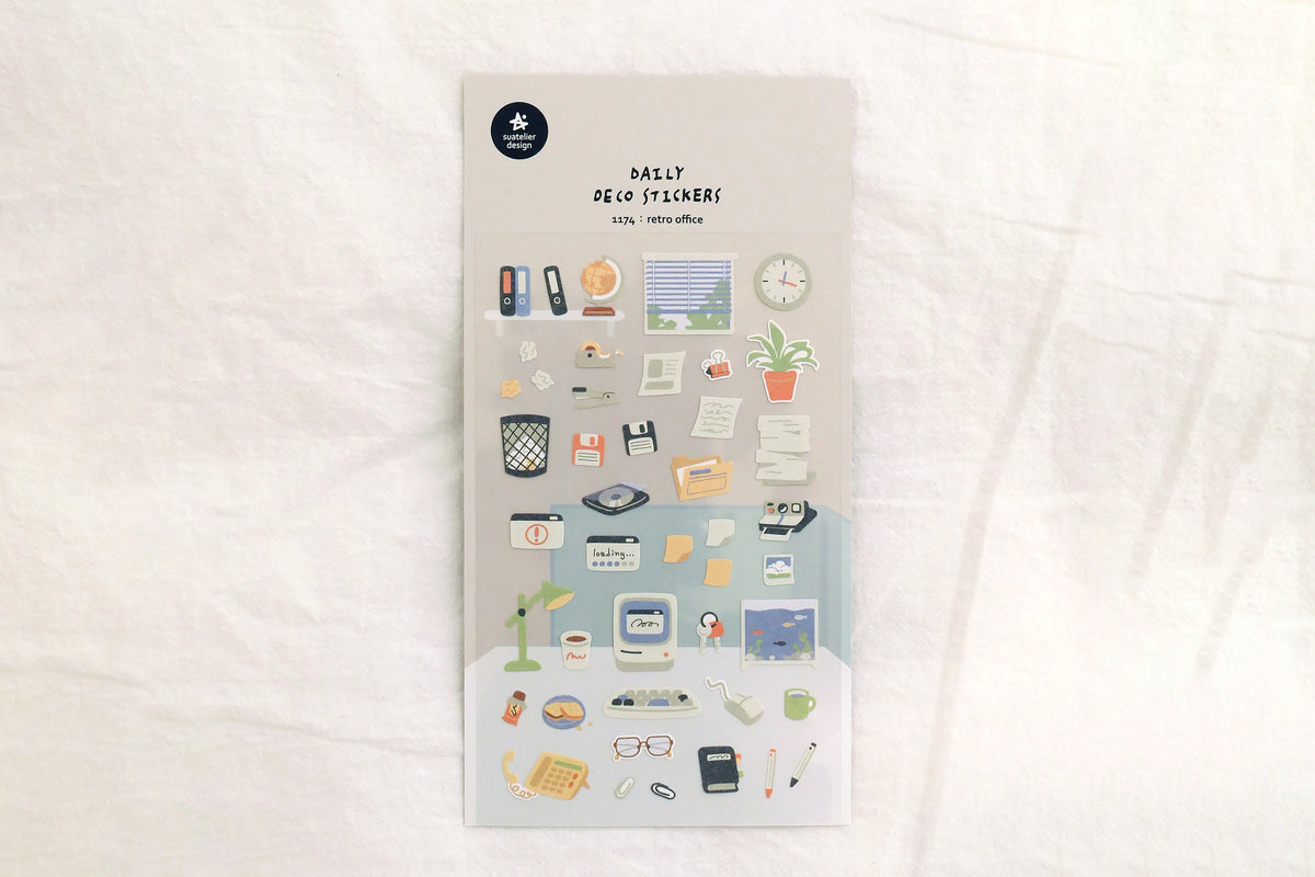 Suatelier Design Stickers - Retro Office Stickers Flywheel Stationery Tasmania