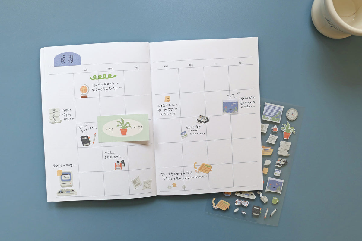 Suatelier Design Stickers - Retro Office Stickers Flywheel Stationery Tasmania