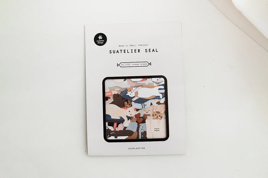 Suatelier Design Seal Overlapping Stickers - Nyang Nyang Stickers Flywheel Stationery Tasmania