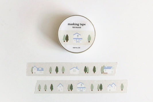 Suatelier Design Washi Tape - Illustration 02 Neighbourhood Flywheel Stationery Tasmania