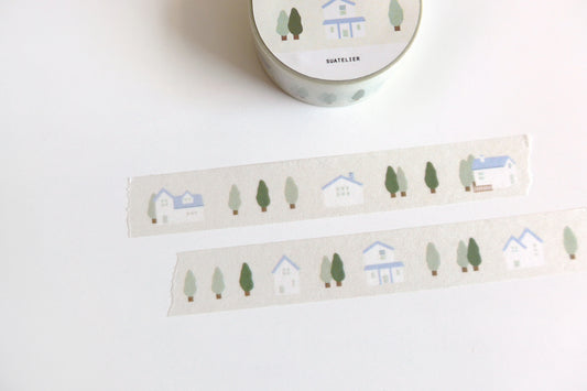 Suatelier Design Washi Tape - Illustration 02 Neighbourhood Flywheel Stationery Tasmania